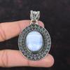 Blue Lace Agate Pendant Natural Gemstone Pendant Decent Jewelry 925 Sterling Silver Pendant Vintage Pendant Handmade Jewelry Gift For Mother