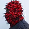 Balaclava Hat Funny Knitted Coil Wool Hat Men's Masked Pullover Hat Autumn and Winter Warm Dreadlocks Headgear