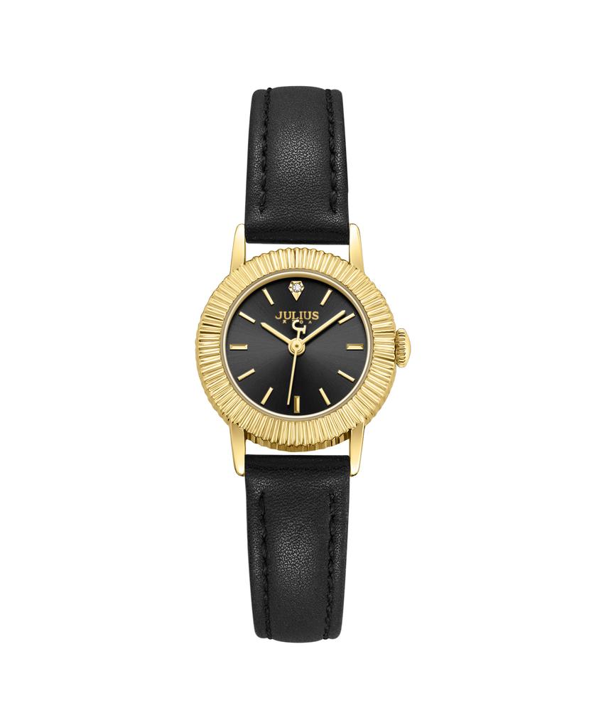 Jyullieoseu Ja-1568 Круглые часы с рифленым безелем