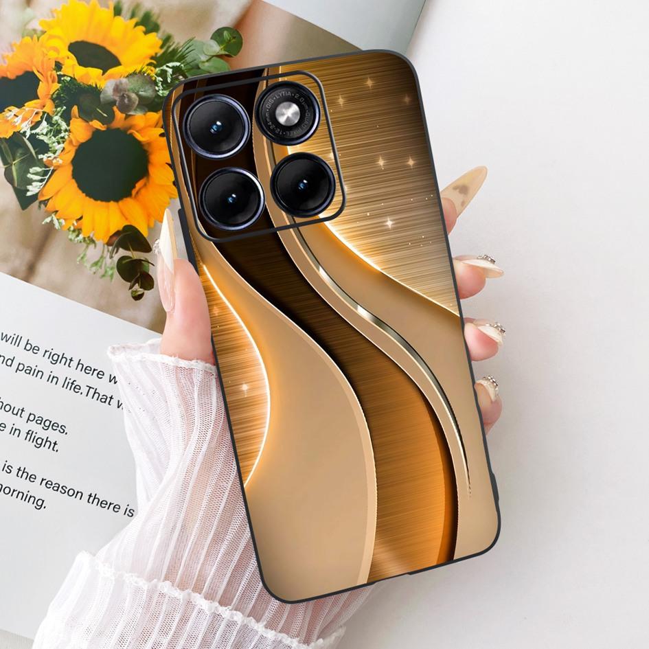 For Funda Motorola Edge 70 Fusion 2026 Phone Case New Fashion Flower Bow Soft Black Silicone Cover For Moto Edge 70Fusion+ Cases