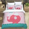 Милый мультяшный принт, комплект постельного белья для мальчиков, мягкий и удобный, полный размер, настраиваемые комплекты постельного белья с одеялом