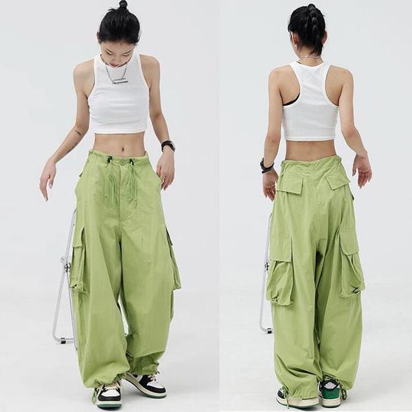 Женские брюки-карго, мешковатые брюки, винтажные повседневные свободные широкие брюки в стиле милитари