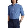 Polo Solid Color Embroidered Pony Long Sleeve Button Down Shirt Men Shirts Blue 710772290-004