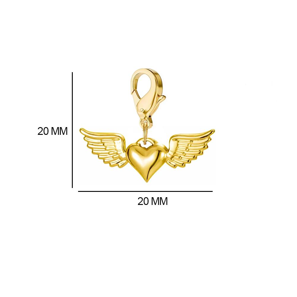 Mini Charms with Lobster Clasp Stainless Steel Gold DIY Pendant for Figaro Chain Bracelet Woman Flower Heart Sun Jewelry