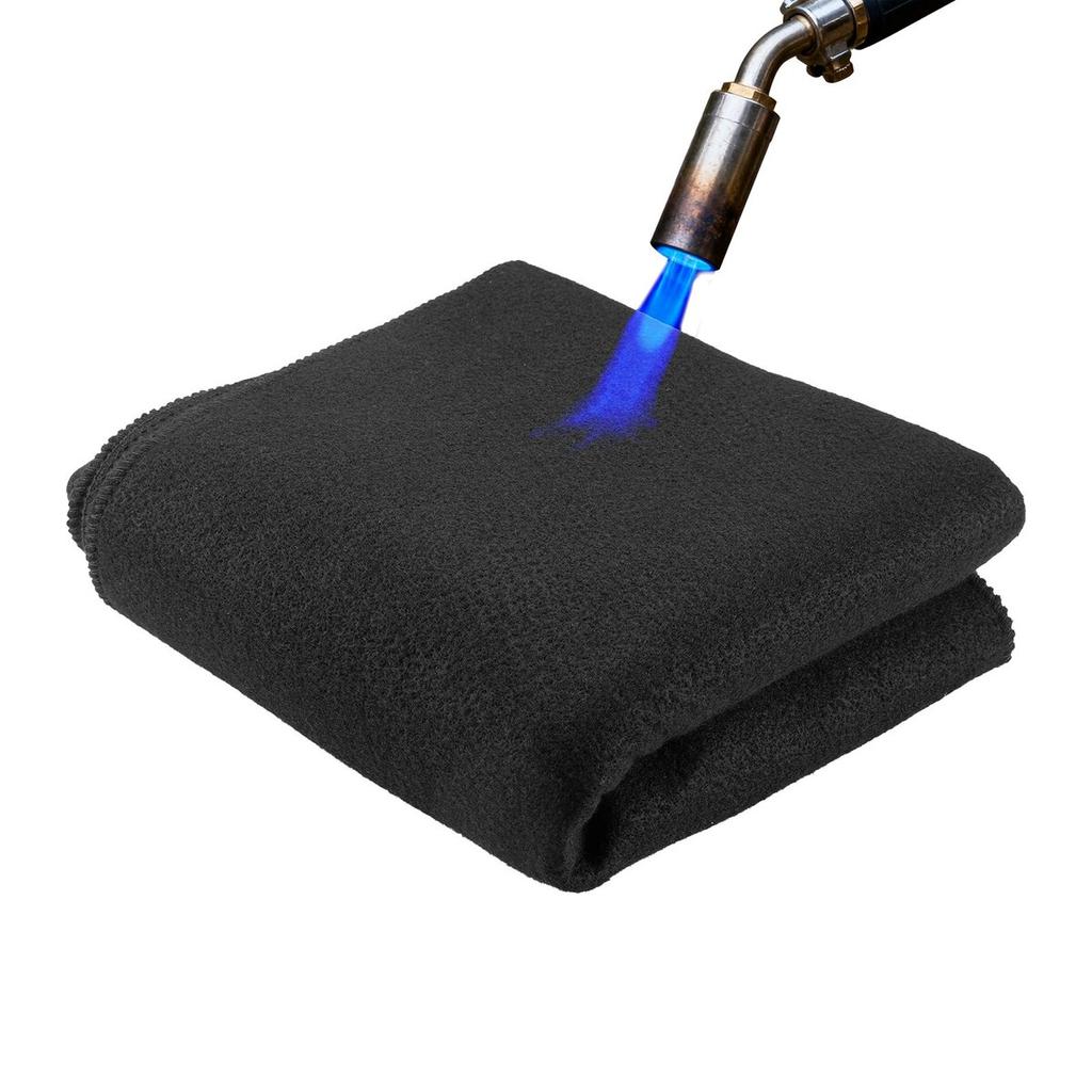 Carbon Felt Welding Blanket, 1016mm x 1016mm Flame Retardant Welding Blanket, Up to 1800°F Heat Resistant Safety Protection Blanket, 3.5mm Thickened