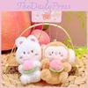 Delightful Magnetic Plush Keychain Adorable Rabbit And Monkey For Bag Or Keys