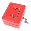 1 шт. Мини портативный железный запирающийся сейф для мелких денег и монет, сейф для хранения вещей, бытовой (красный)