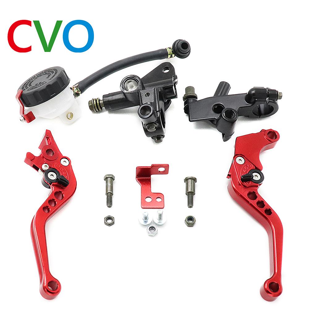 CVO Universal 7/8" 22mm Motorcycle Clutch Brake Master Cylinder Reservoir Levers Kit Fluid Reservoir
