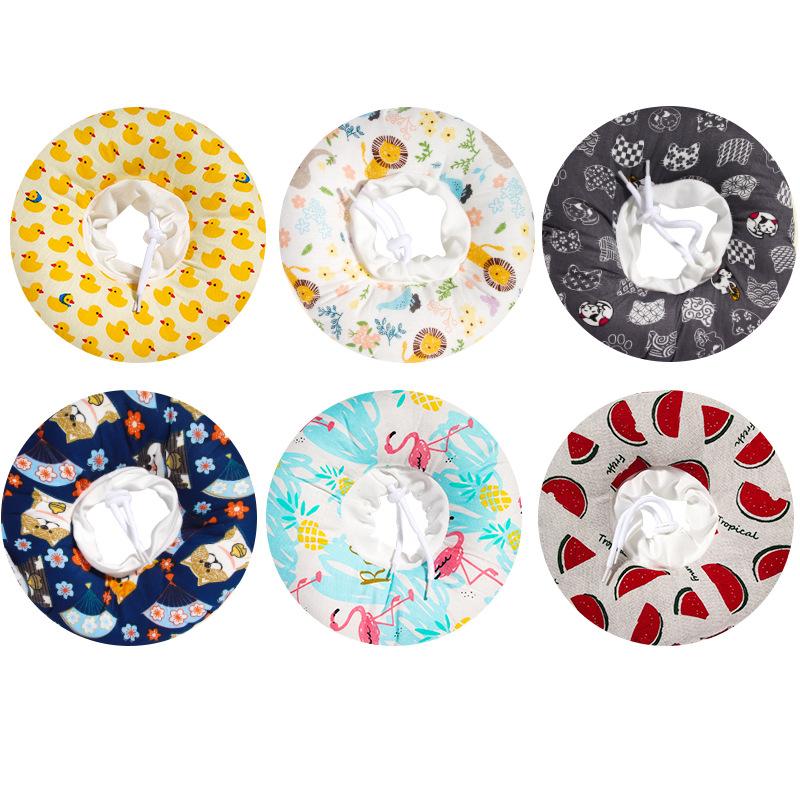 Белый круглый кошачий хлопковый воротник-манишкаУниверсальное защитное кольцо от царапин для кошек и собак, защитное кольцо, косметическая накладка, кольцо позора