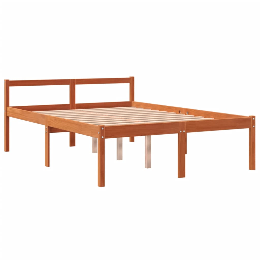 Senior Bed Wax Brown 120 x 190 cm Solid Pine Wood