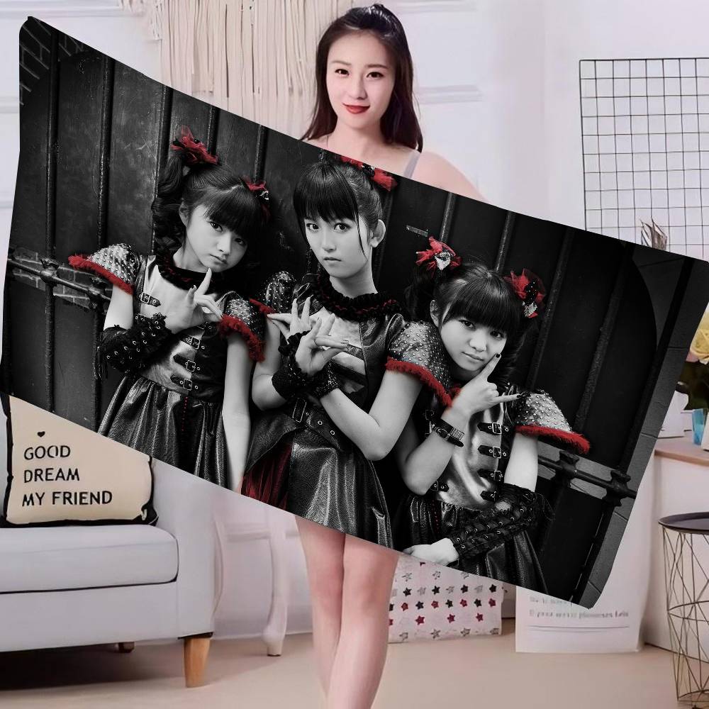 Классическое Кавайи Металлическая Группа B-Babymetal Микрофибра Пляжное Полотенце Впитывающее Быстросохнущее Мягкое Йога Плавание Курорт Горное Полотенце