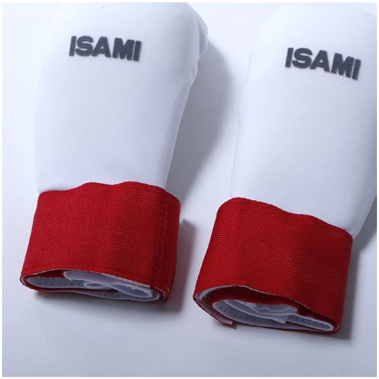 ISAMI Двусторонний протектор кулака Isami для мальчиков, боевые искусства, боевые искусства, карате для L-3093J (Белые, Мальчики)