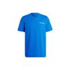 adidas Originals Trefoil Solid Letter Logo Футболка с круглым вырезом Мужские топы Синие HE3054