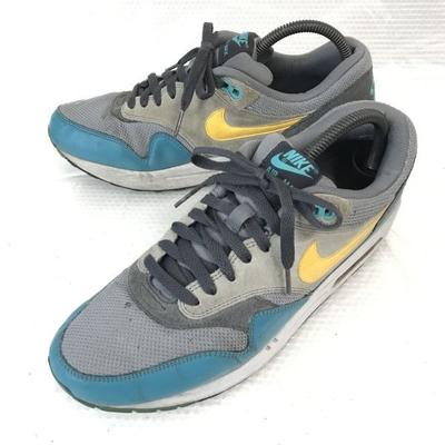 Кроссовки AIR MAX 1 ESSENTIAL Замшевые 27.5 Серый Бирюзовый 537383-018(ИСПОЛЬЗОВАЛ)