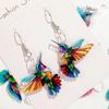 Акриловые Красочные Серьги-Колибри Заявление Ювелирные Изделия Серьги-Пуссеты Ювелирный Аксессуар
