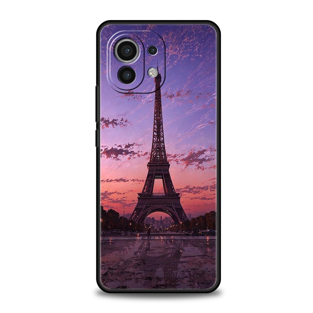 Красный зонт Эйфелева башня Чехол для телефона для Xiaomi Mi 17 15T 15 14 14T 13T 12T Pro 12 13 Lite 5G 11T Poco X6 X7 X5 Pro Мягкий чехол