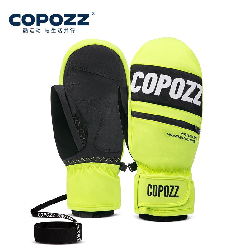 COPOZZ 3M Thinsulate Толстые Взрослые Подростковые Профессиональные Сноубордические Лыжные Перчатки Ветрозащитные Зимние Теплые Термо-Снегоступы Снегоходные