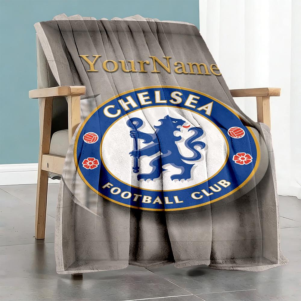Chelsea Customize Your Name Blanket Cozy Customizable Blanket Warmthful Decor Perfect for Seaside Chair Office Chair Home Decor Four Seasons Universal