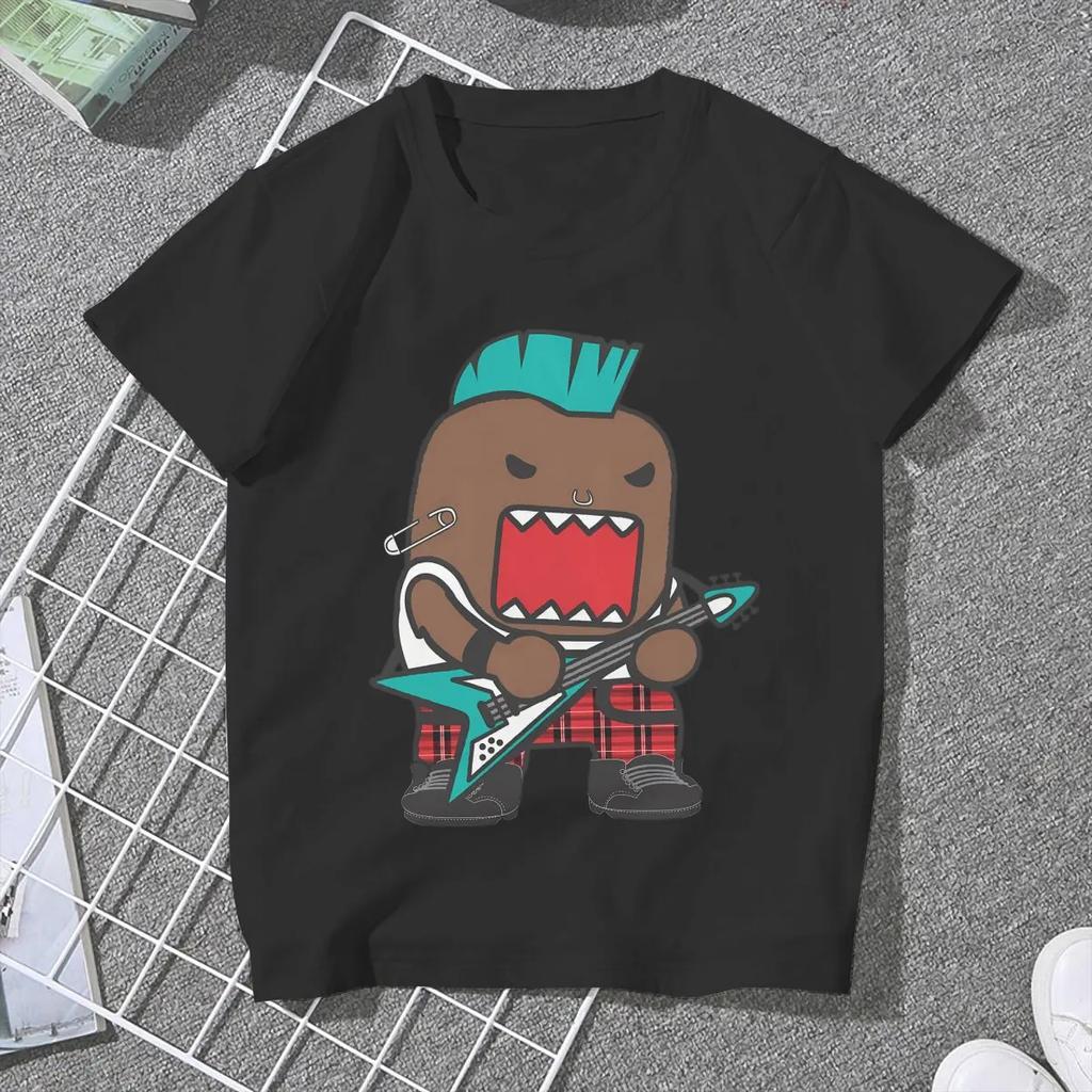 Аниме Domo Kun Punk футболка модные женские футболки летние Harajuku круглый вырез полиэстер футболка