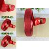 Premium 3.8cm Red Christmas Ribbon With Beautiful Pink Borders For Seasonal Decor