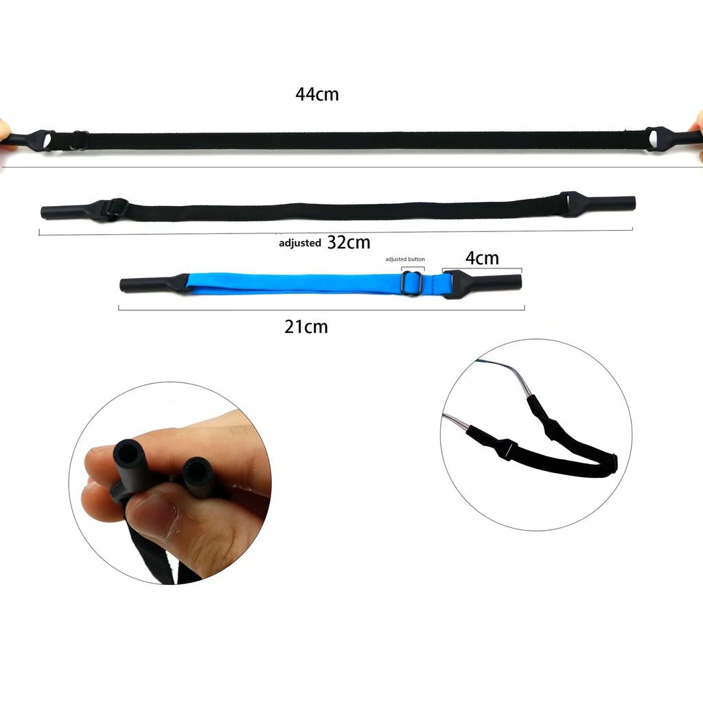 Adjustable Silicone Glasses Straps Sunglass Chain Sports Eyeglass Rope Band Cord Holder Elastic Anti Slip String