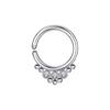 1 шт., 18 г, 8 мм, CZ стальной кликер, сегментные кольца в носу, обруч с открытой навеской, спираль для ушей, перегородка, пирсинг, унисекс, украшения для тела, пирсинг ноздри