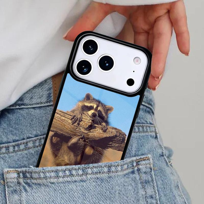 Kawaii Baby Raccoons Racoons Phone Case for iPhone 16e 15 14 13 12 17 Pro Max Plus Air 17pro Cover Coque
