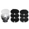 7 Inch Standard Reflector + 6pcs Photography Honeycomb Grid + 1pcs Diffuser Board Kit with 10 Degrees  20 Degrees  30