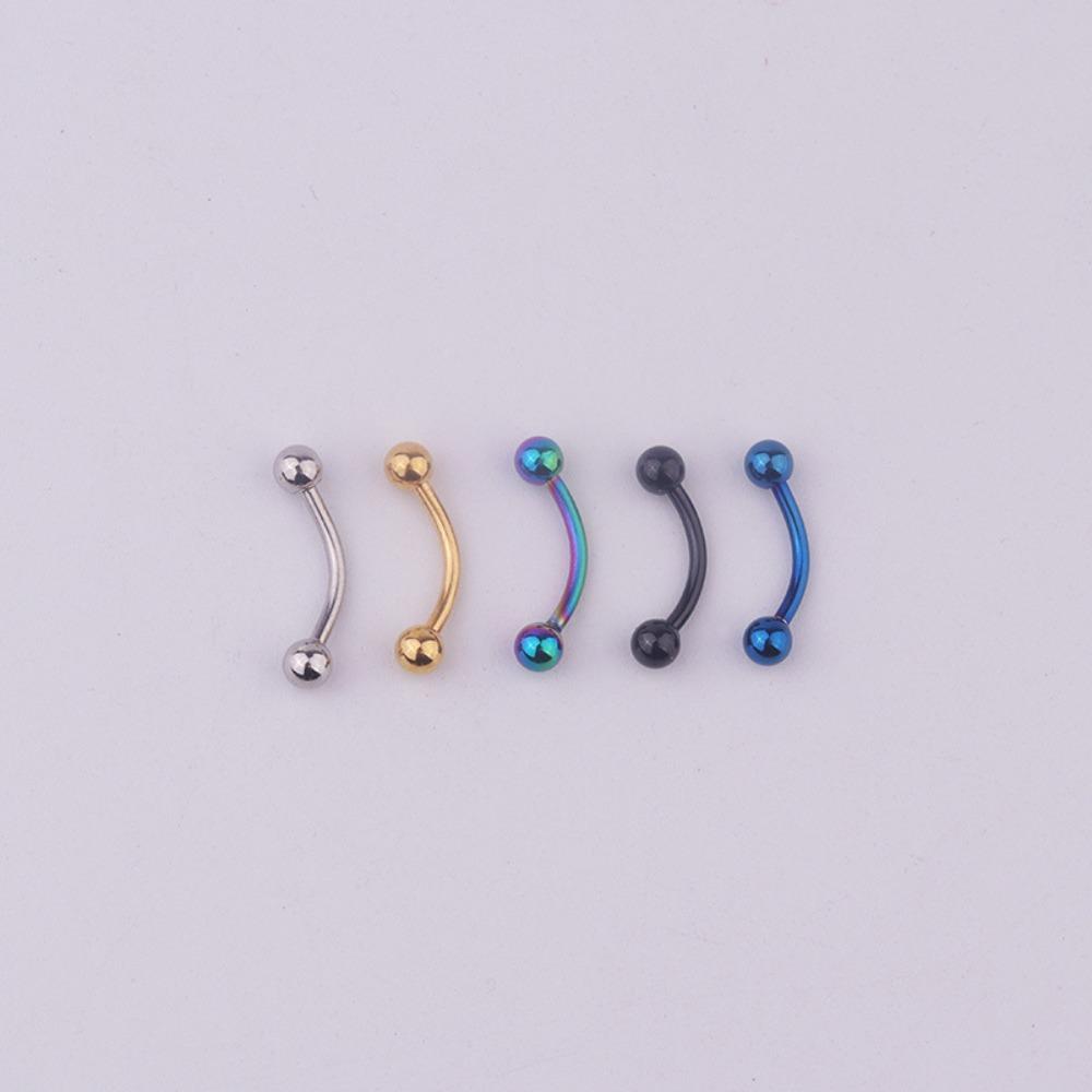 Steel Fake Labret Piercing Curved Lip Clip Cuff Zirconia Lip Clip Eyebrow nail Non-piercing