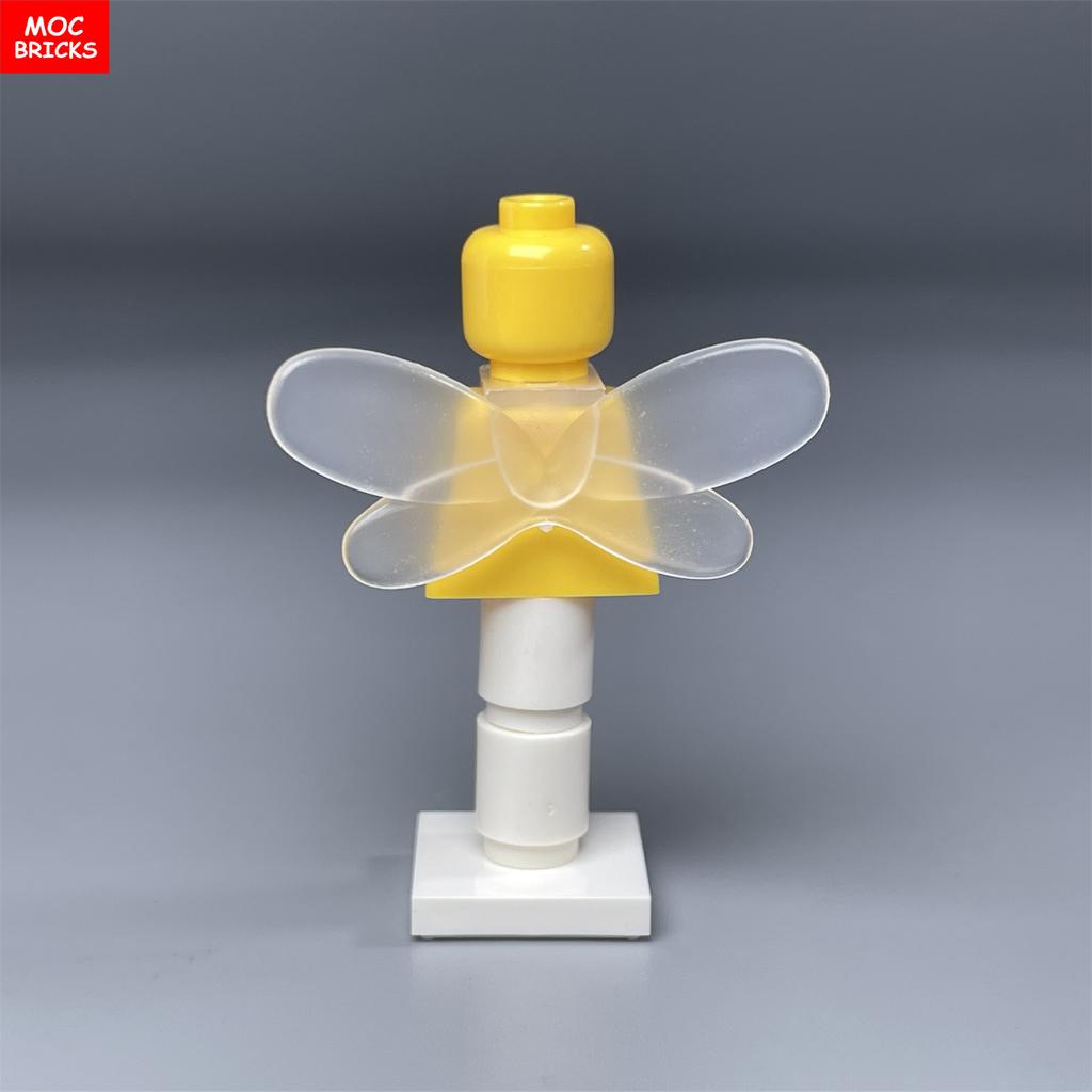 8 шт. Кубики MOC 4 см Фигурка Одежда Фея Крылья Бабочки Пчелы 10183 Декор Сцены Подлеска Джунглей Строительные Кирпичики Детские Игрушки Сделай Сам