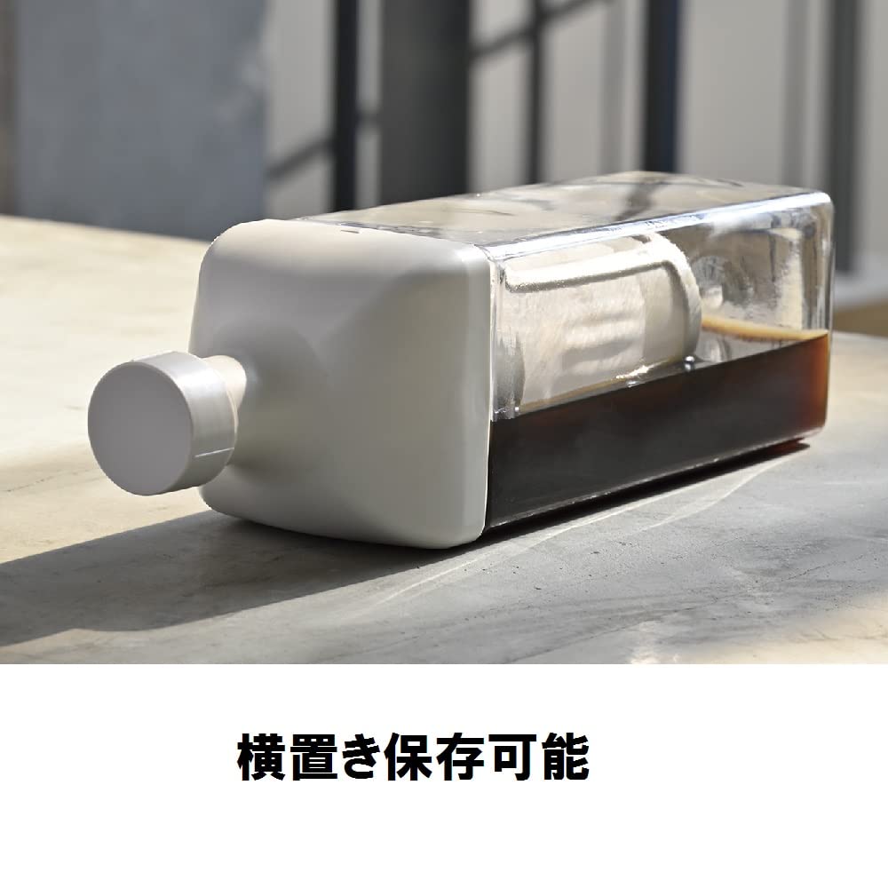 HARIO Kirk Coffee Bottle, 1000ml Capacity, Pale Gray, Made in Japan, KAC-110-PGR