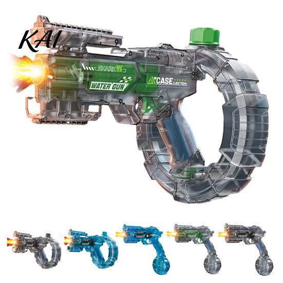 Rapid Water Toy Rechargeable Electric Shooter with 800ml Tank & 32ft Range Full-Auto Splash High Capacity Tot LED Lights Effect Summer