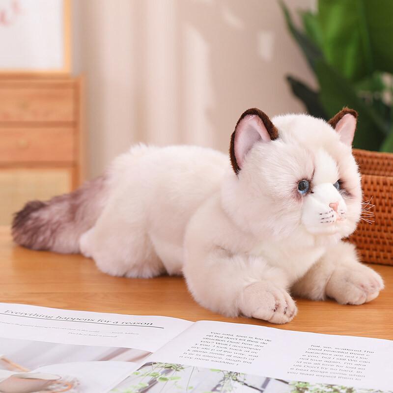 Пушистая плюшевая игрушка Померанский шпиц Кукла-кошка Украшение для автомобиля Милый котенок Подушка Успокаивающая кукла