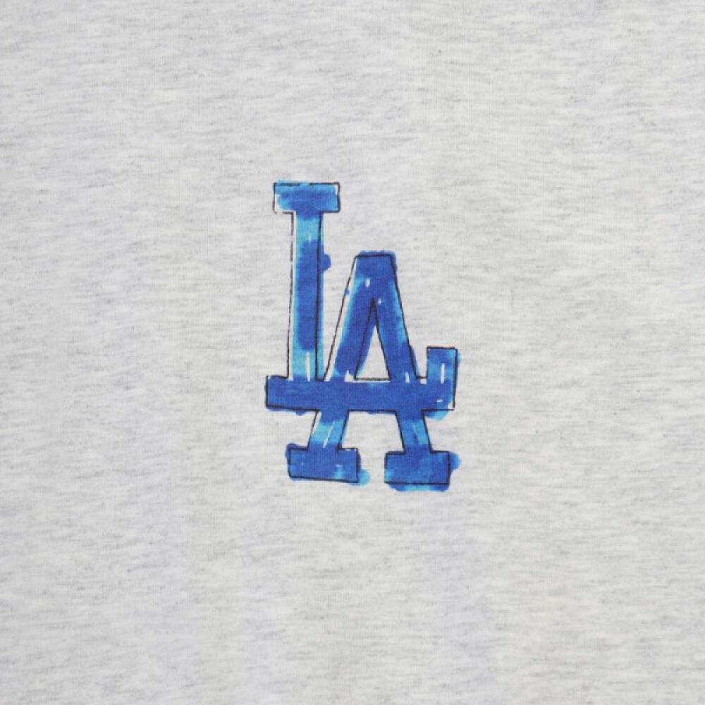 New Era Mlb La Dodgers Рисунок Футболка Хизер Серый