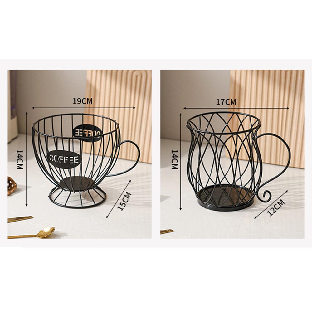 Железный держатель для кофейных капсул, корзина для хранения кофейных чашек, большая емкость, стойка для хранения закусок и конфет, органайзер, украшение для дома