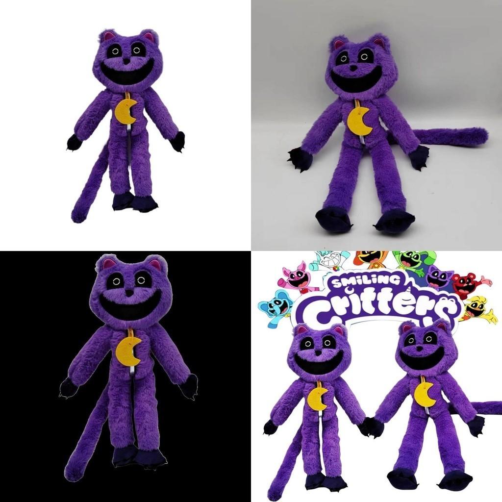 Плюшевая игрушка «Улыбающиеся Зверюшки» Ужасающий Фиолетовый Кот-Монстр Животное С Большой Пастью Настраиваемый Мультяшный Стиль