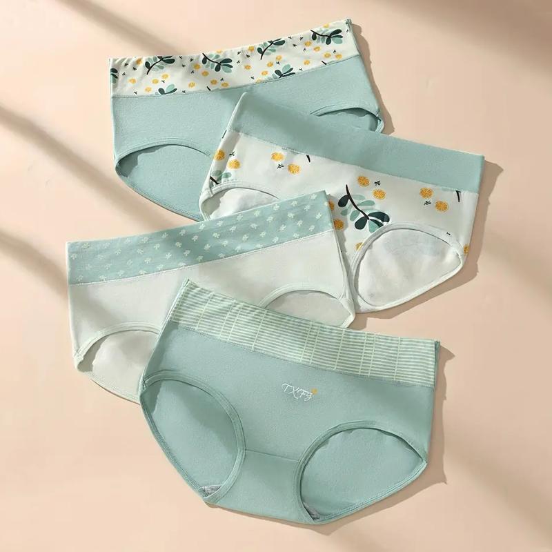 Набор женских бесшовных трусов с высокой талией, 4 штуки