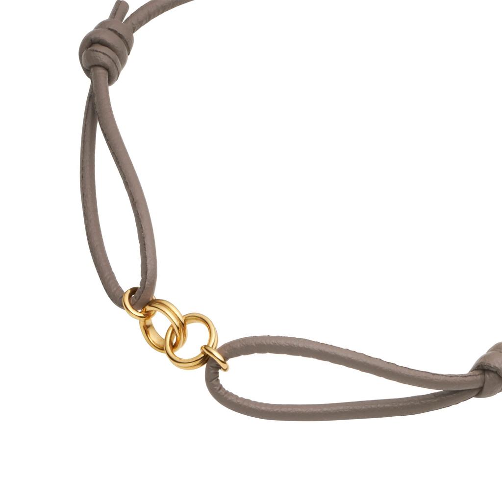 Bracelet Silver 925 Double Circle Cord Beige AS8B2310MSJ2 [Official] [Vendome Aoyama] [WEB Exclusive]