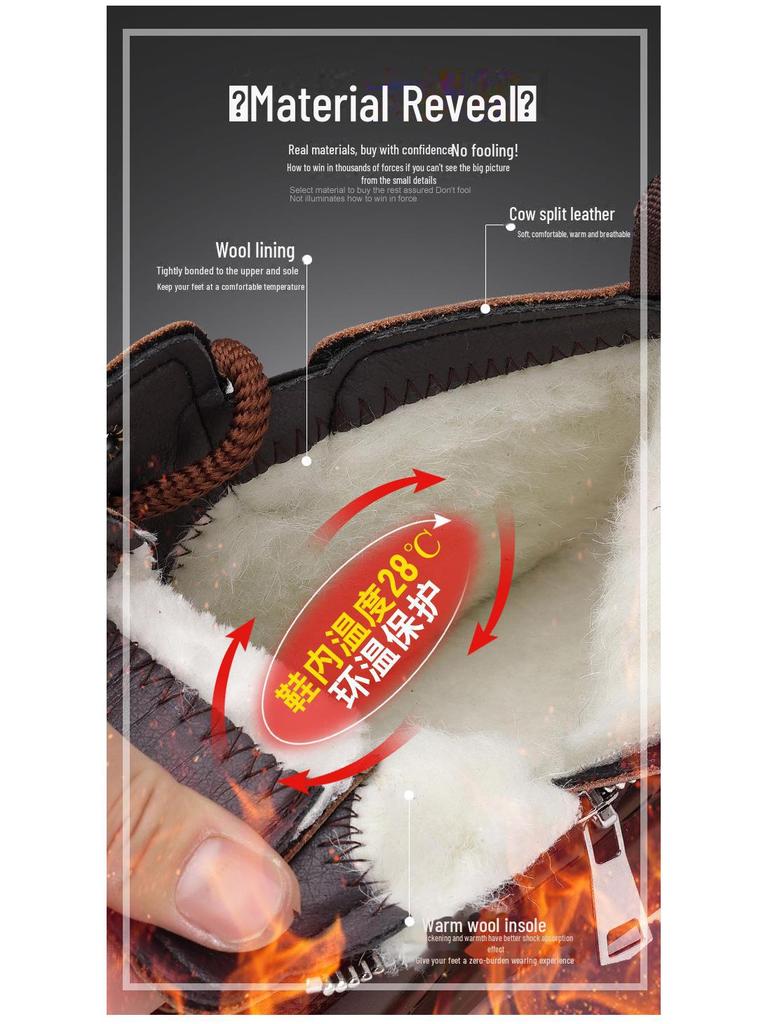 Мужские высокие ботинки Martin в стиле ретро из натуральной кожи с толстой хлопковой подкладкой