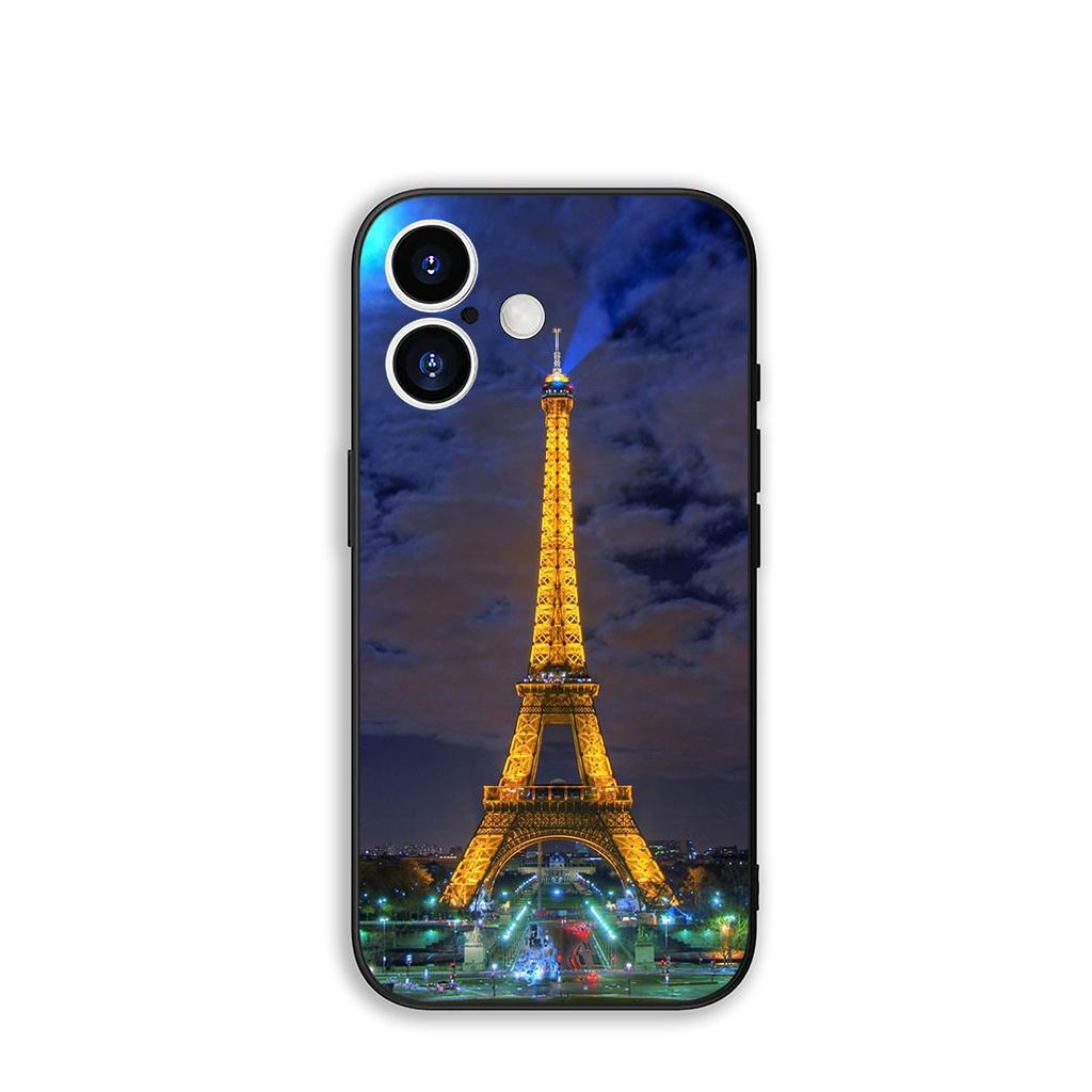 Phone Cover Love Paris Eiffel tower pink Casing for Apple iPhone 17 16 11 Pro XS Max XR 6 7 8 Plus + 16E SE 2020 Air 5 8+ Case