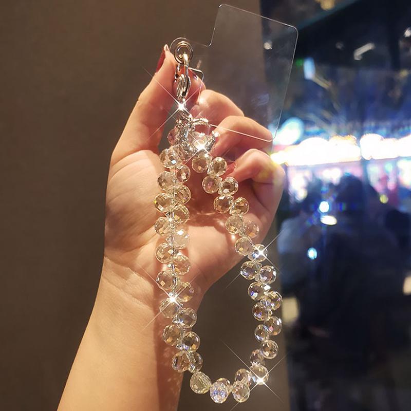 Подвесная цепочка в виде капли воды, шнурок для телефона, роскошная короткая подвесная цепочка, расшитая вручную бисером, подвеска для ношения в руке