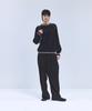 IRONYPORNO WHITELINE 86-Iroj361 Color Line Point Long Sleeve Knit Black