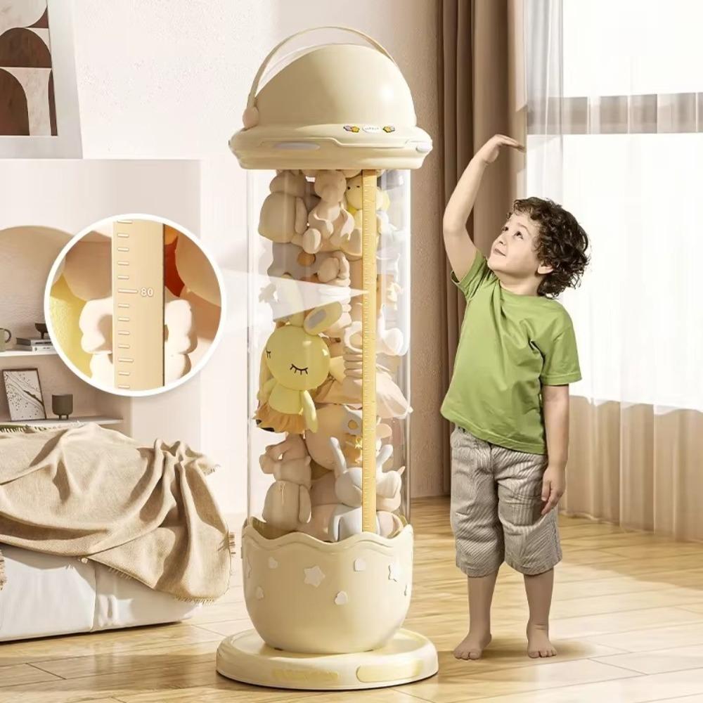 Влагозащищенный ящик для хранения кукол Пластиковое ведро для хранения детских игрушек Милая плюшевая игрушка Труба для хранения