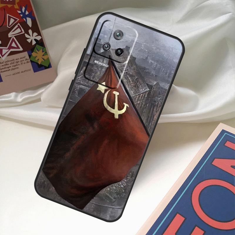 Чехол с флагом СССР для POCO X6 Pro X3 X5 F3 F5 M5s M6 Pro Xiaomi 14 Ultra 11T 12T 13T Pro 12 13 Lite