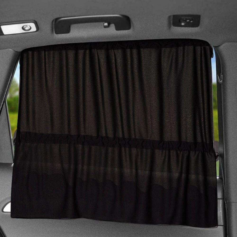 2Pcs With Suction Cup Car Curtain Sun Protection Side Window Curtain Car Interior Accessories