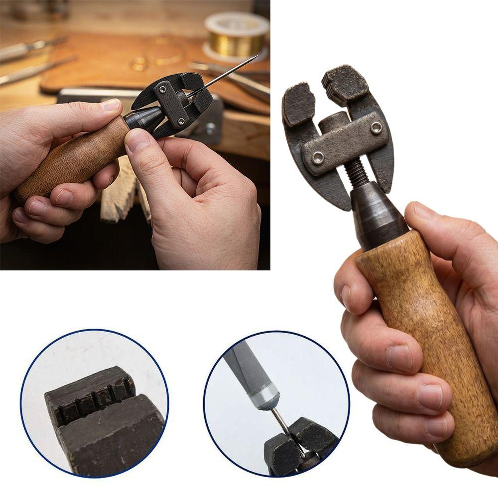 High Carbon Steel Hand Vise Hollow Handle Clamping Tool Metal Forming Tool Jewelry Making