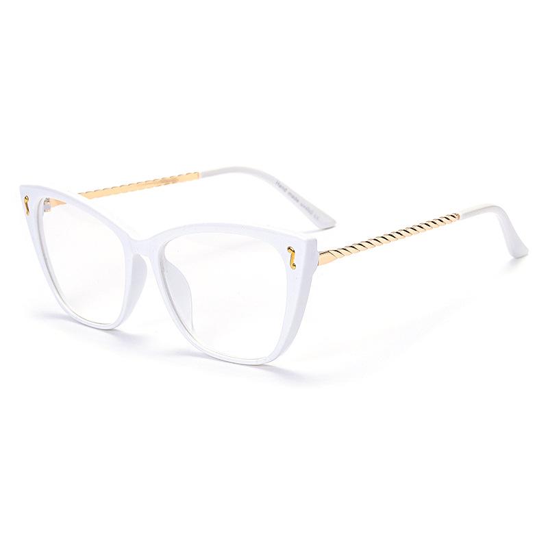 New spot sunglasses, simple and versatile fashion flat glasses, metal temple personalized optical glasses frame
