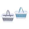 Foldable Bath Toy Storage Organizer Hollow Quick Drain Drying Bathtub Toy Storage Basket for Bathroo