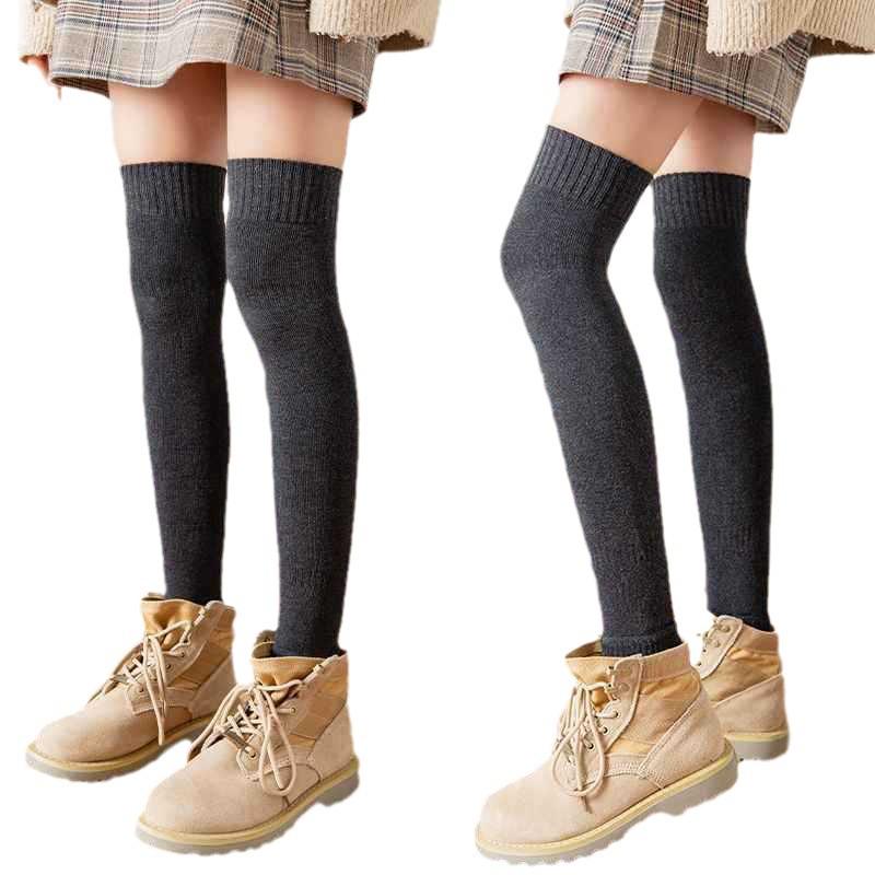 Женские осенне-зимние чулки: Плюс бархатные, толстые наколенники, утеплители выше колена для холодных ног.