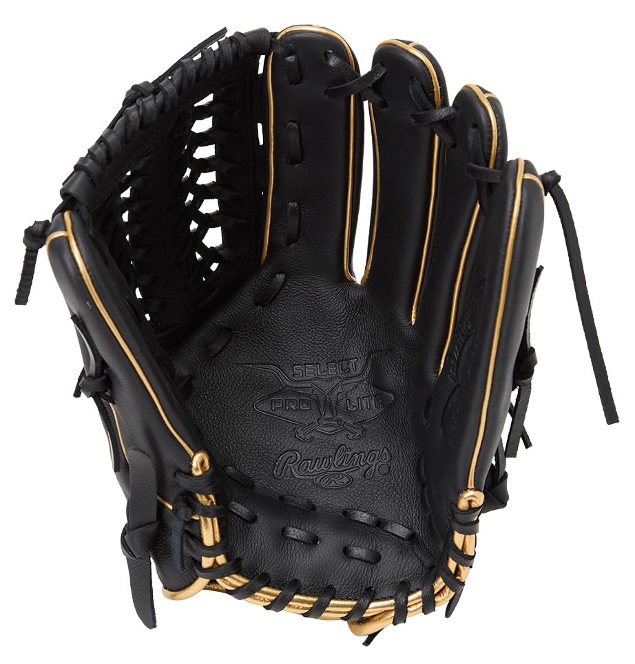 Rawlings SELECT PROLITE GR5SPLN65 Baseball Throw Glove, All-Around, Black, 11.75 Inches, Right-Handed